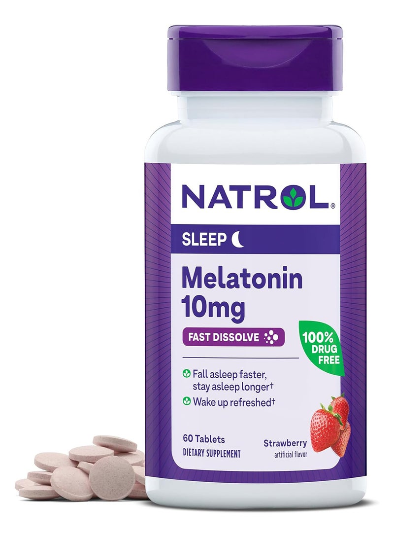 Natrol Melatonin Fast Dissolve, 10mg - 60 Tablets, Packaging May Vary - Image 1